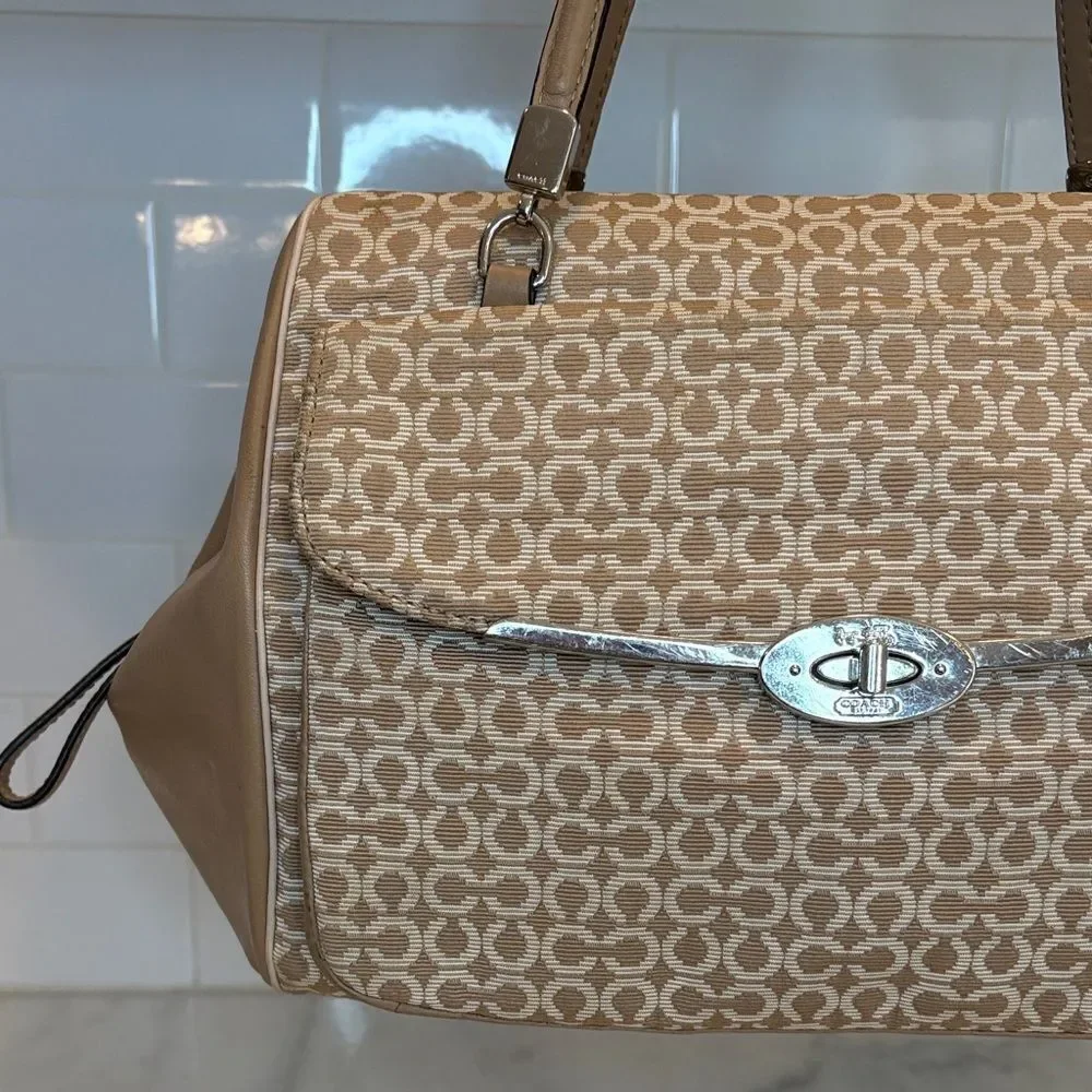 Coach Bag Purse Handbag Kimberly Needlepoint Carry All Crossbody Convert Tote